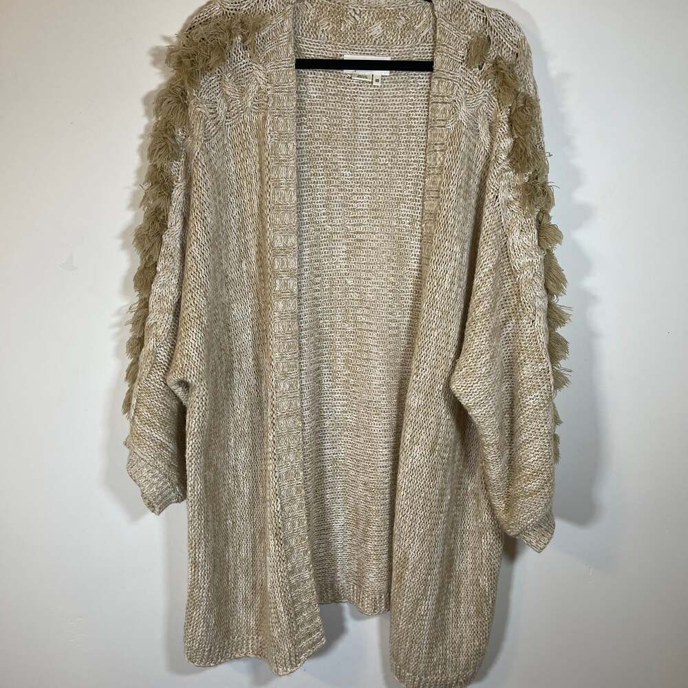 Anthropologie Braided-Sleeve Cardigan